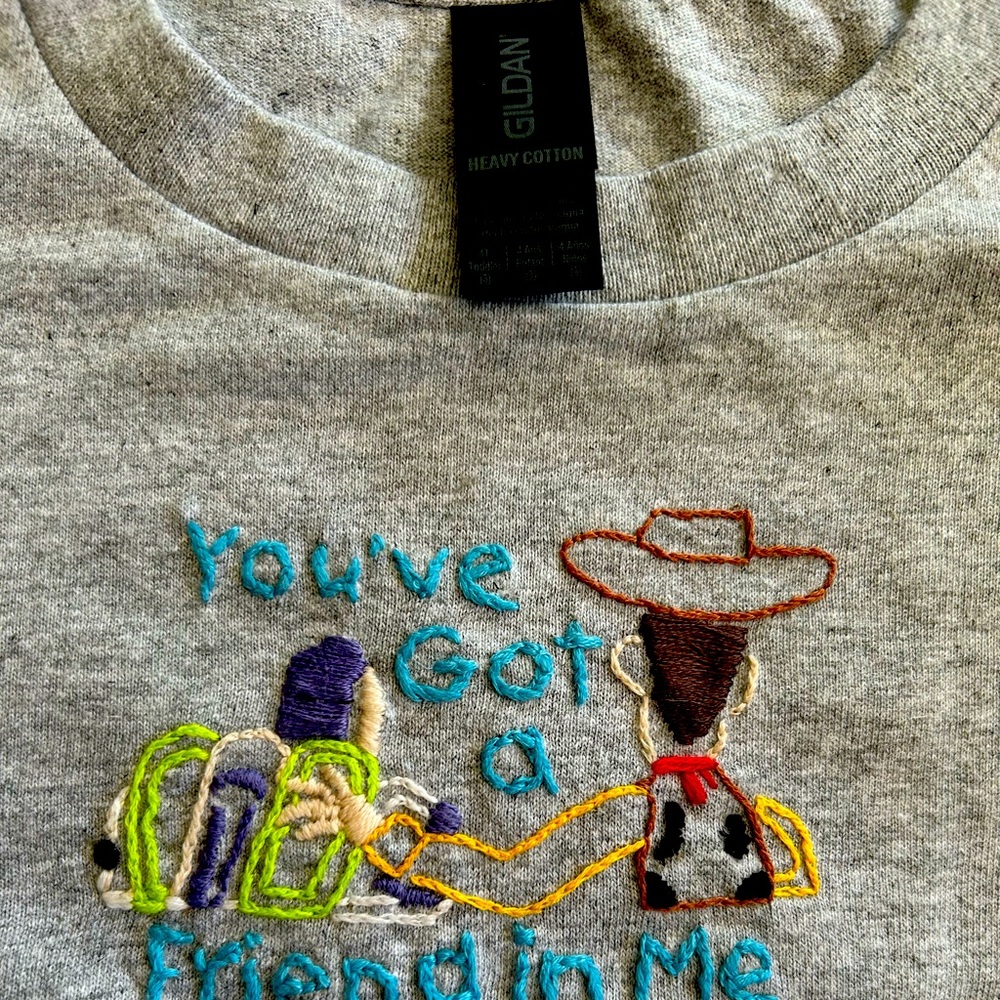 Gildan Embroidered T-shirt with Toy Friends Design size 4T. NWOT - Picture 2 of 3